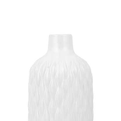 Decorative Table Vase White Stoneware 31cm