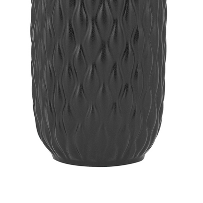 Black Stoneware Table Vase 31cm Satin Finish