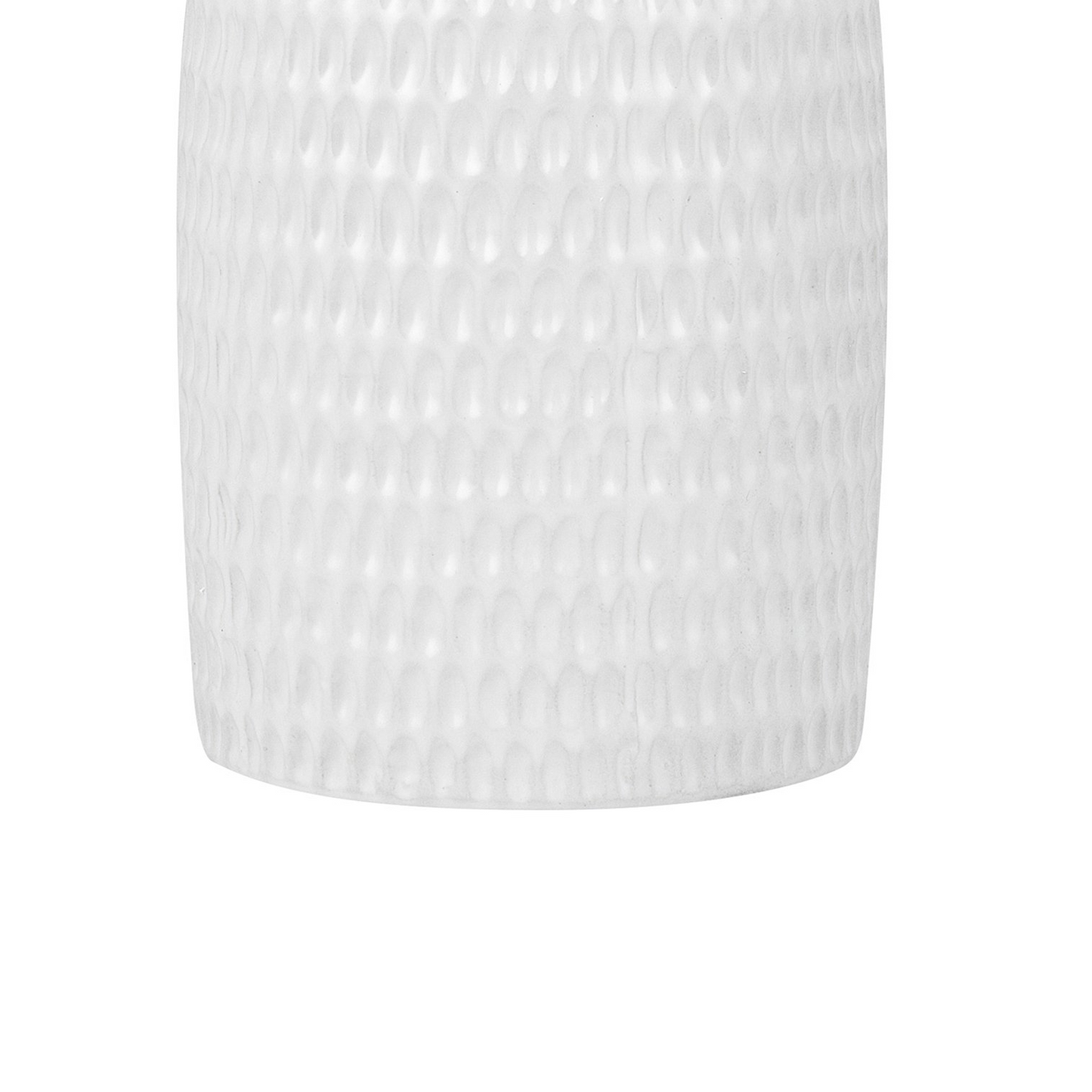 Stoneware Vase 25cm White Minimalist Pattern