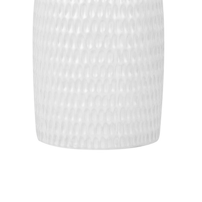 Stoneware Vase 25cm White Minimalist Pattern