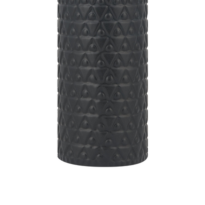 Black Stoneware Table Vase With Gold Neck 39cm
