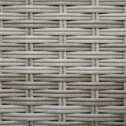 Grey Faux Rattan Outdoor Storage Box 158 x 63cm