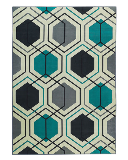 Multicolour Geometric Area Rug 140 x 200cm Polyester