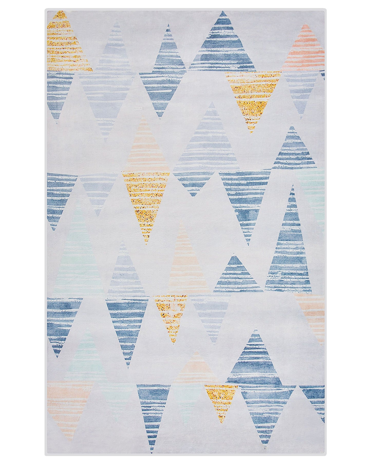Area Rug 140 x 200cm Multicolor Geometric Low Pile Polyester