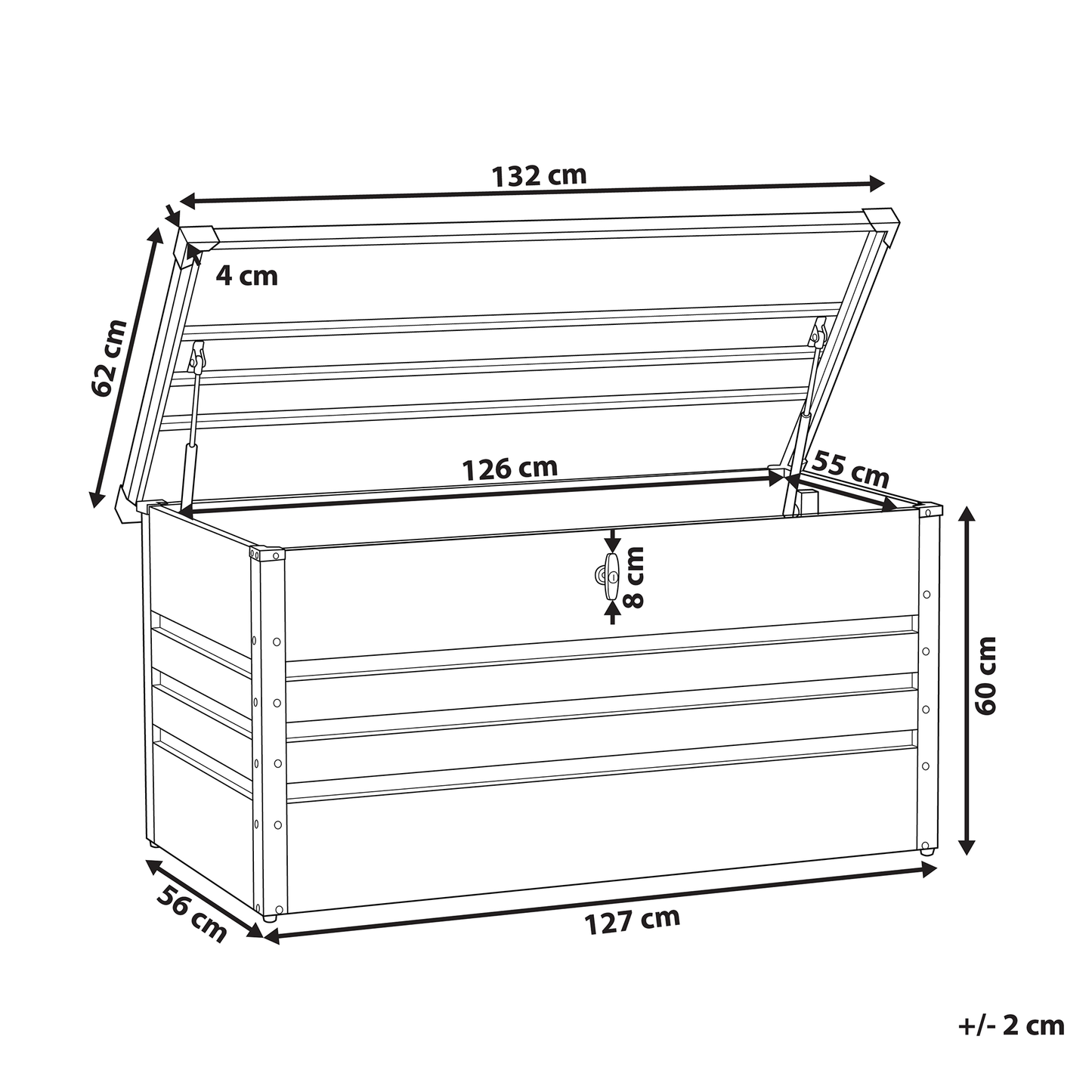 Outdoor Storage Box Green Galvanized Steel 400L Industrial