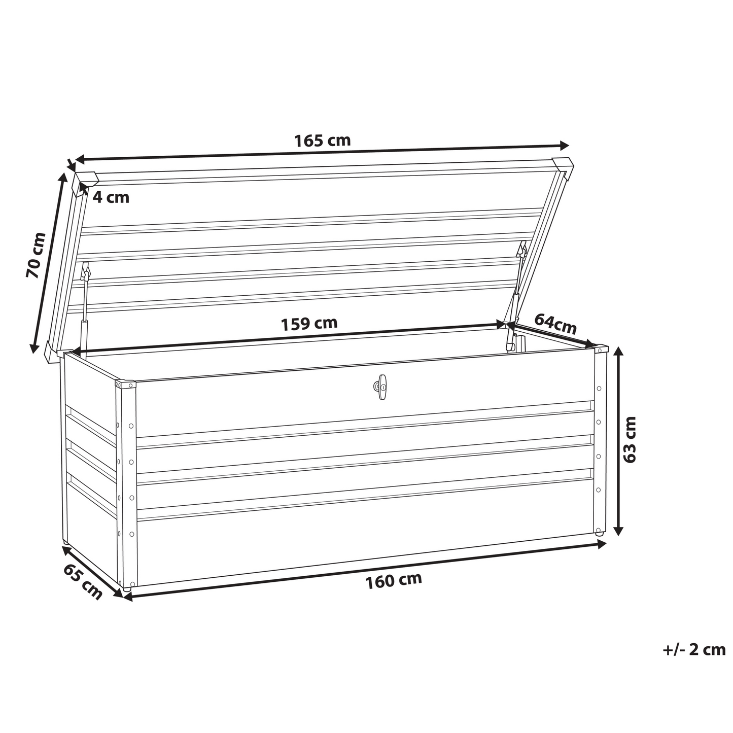 Outdoor Storage Box Grey Galvanized Steel 600L