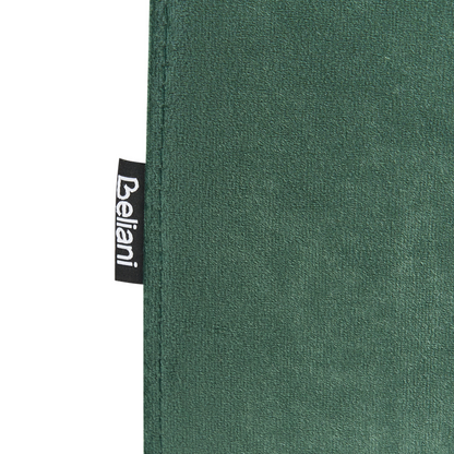 Ottoman Green Velvet Top Pillow With Silver Metal Legs