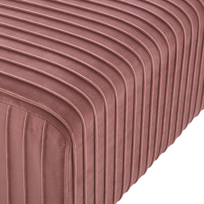 Pink Velvet Bench With Gold Metal Legs 118 By 40cm