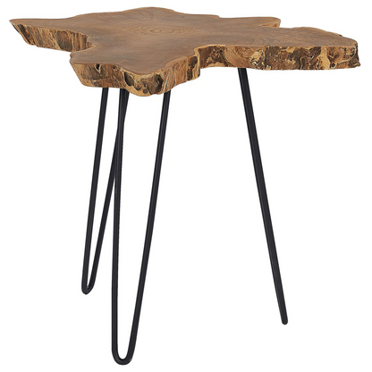 Nest Of 2 Tables Dark Brown Java With Black Legs Rustic