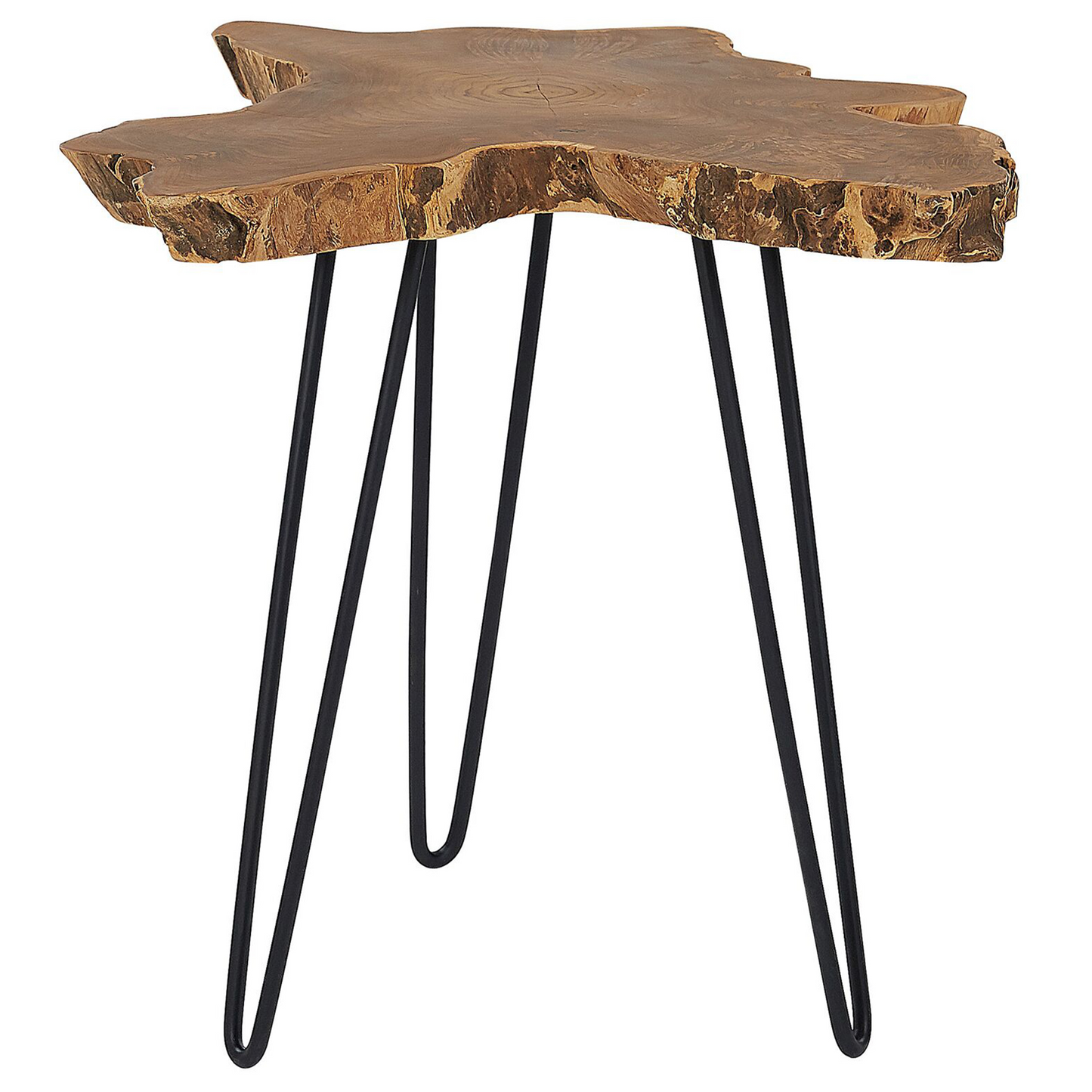 Nest Of 2 Tables Dark Brown Java With Black Legs Rustic