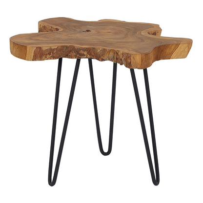 Nest Of 2 Tables Dark Brown Java With Black Legs Rustic