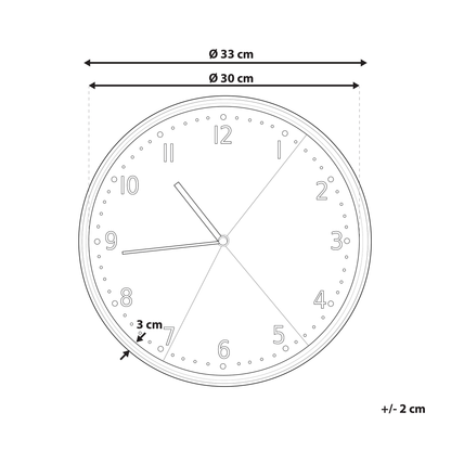 Timely Multicolour Open Face Wall Clock 33cm Retro Country Design