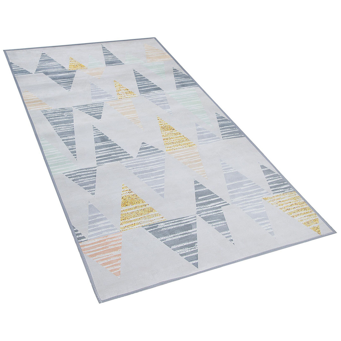Area Rug Multicolor Geometric Distressed Pattern 80 x 150cm