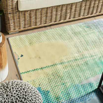 Abstract Watercolour Area Rug Multicolour 140 X 200cm Durable Polyester Modern