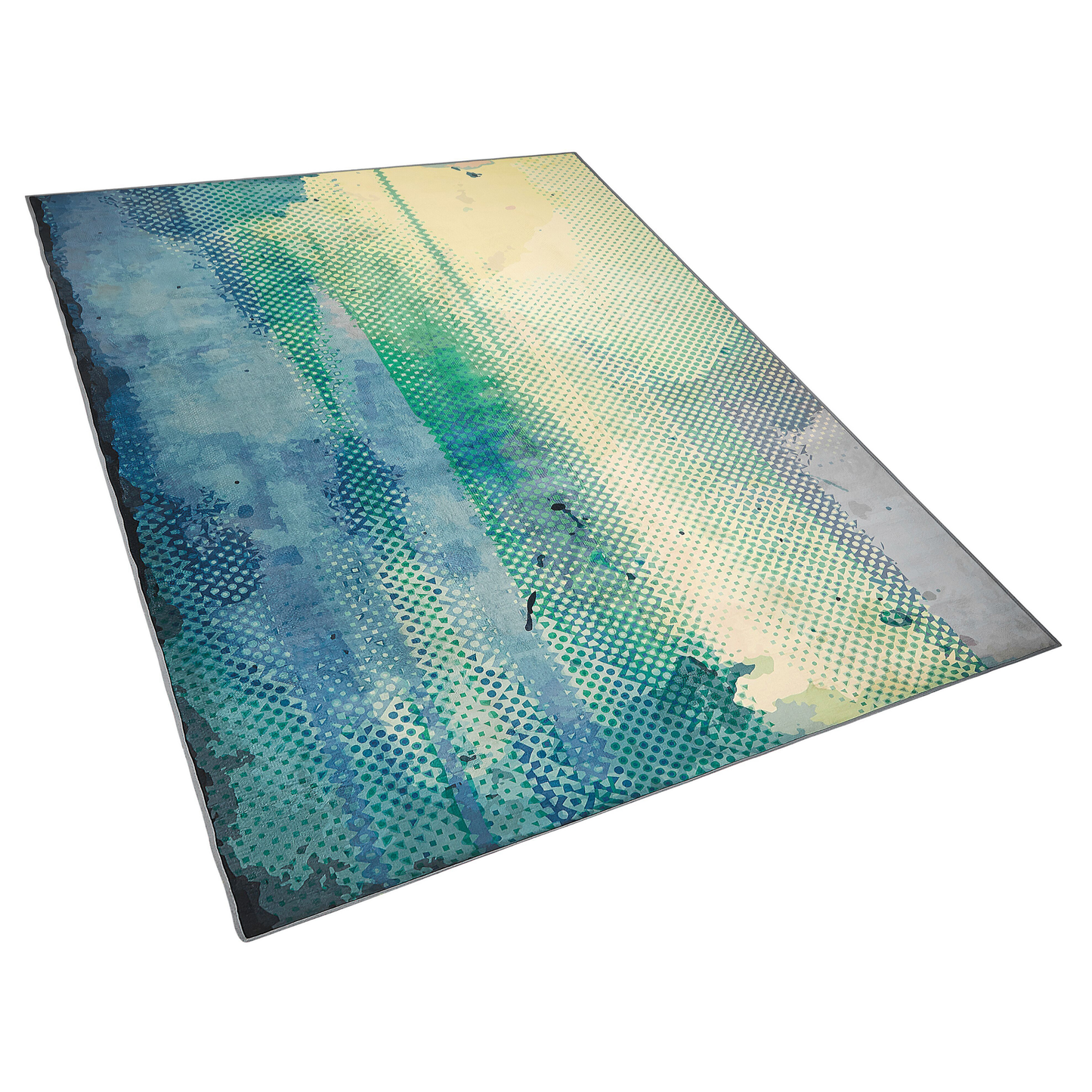Abstract Watercolour Area Rug Multicolour 140 X 200cm Durable Polyester Modern