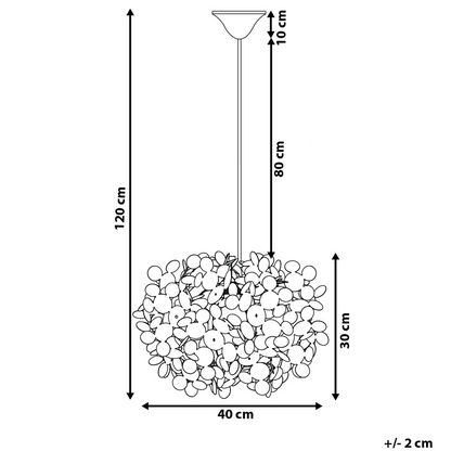 Pendant Lamp White Irregular Flower-Shaped Shade Casts Warm Dimmed Light
