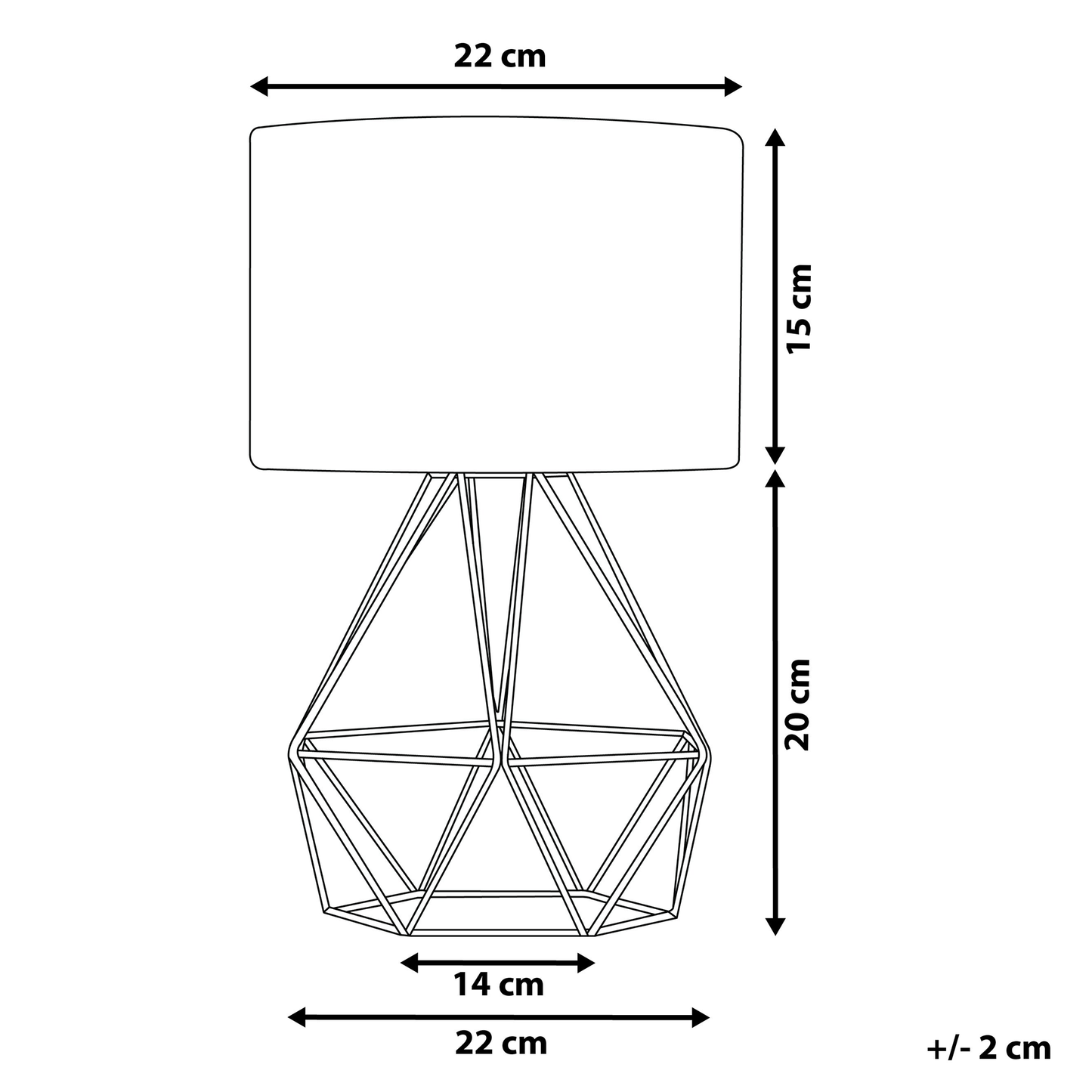 Table Lamp White Shade Industrial Wire Cage Gold