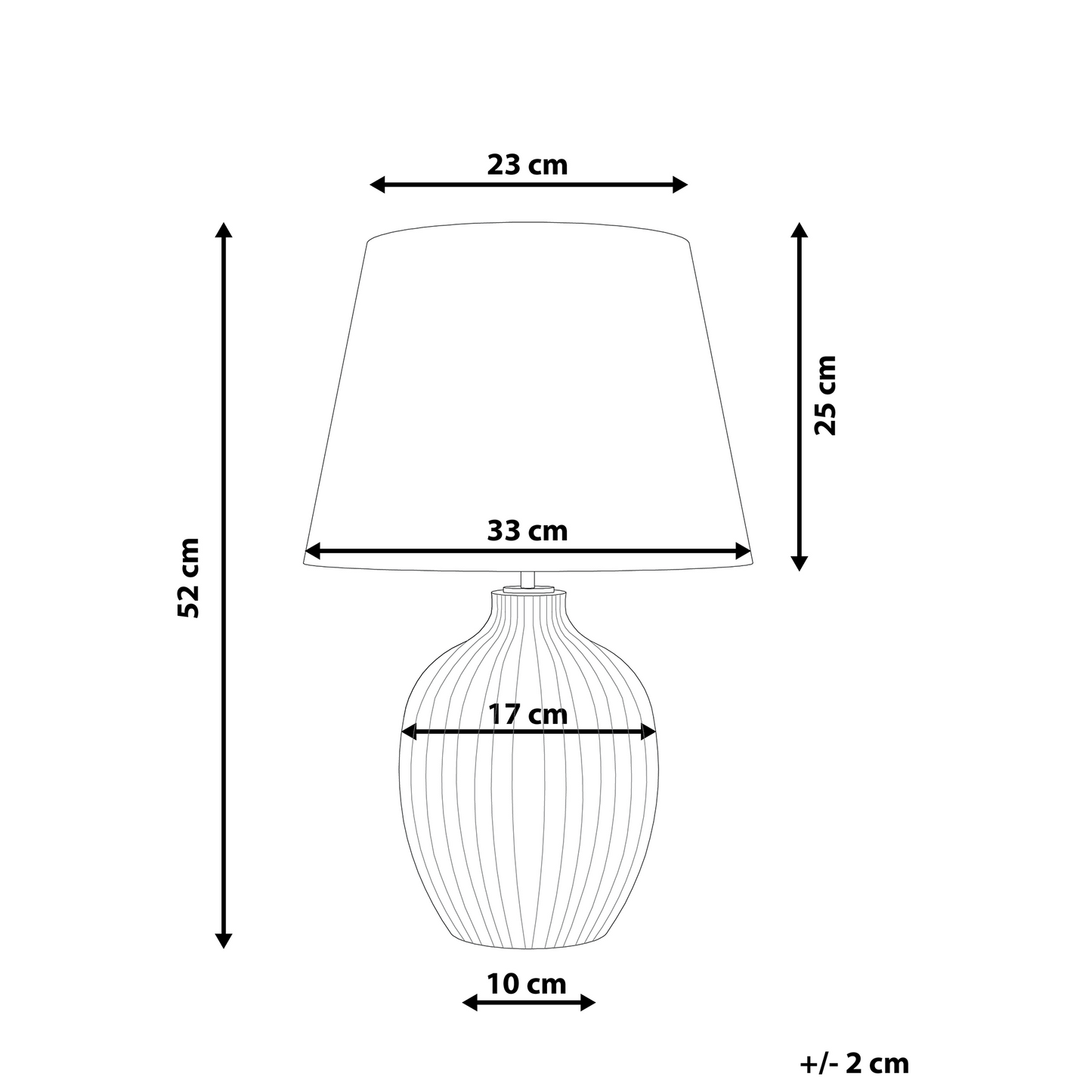 Ceramic Table Lamp White 52cm Empire Shade Retro Bedside