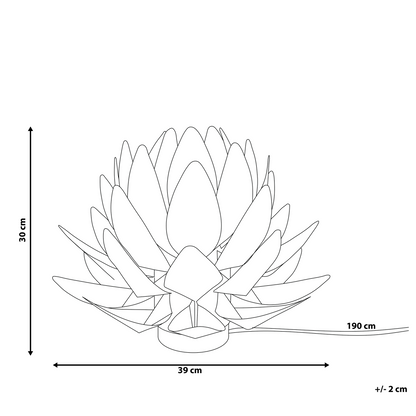Table Lamp White Flower Shaped Minimalist 30cm