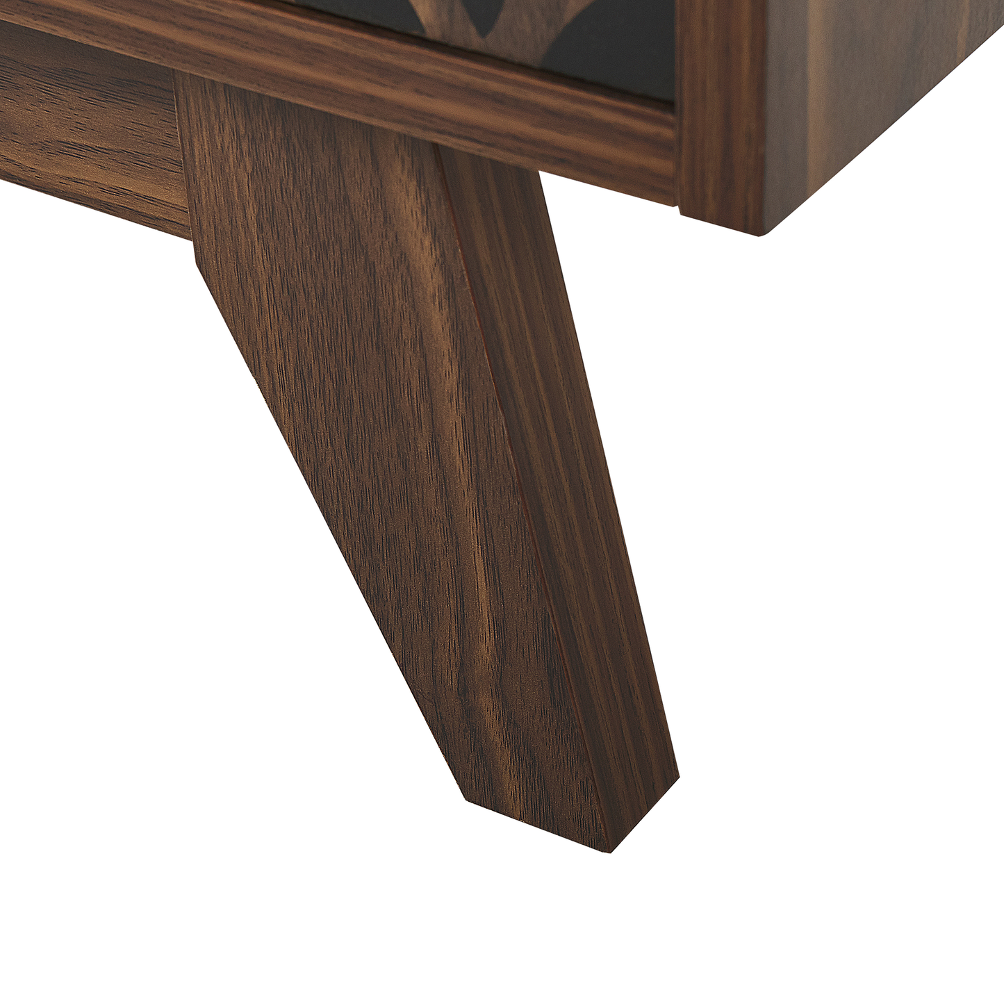 Sablon TV Stand Dark Brown Entertainment Unit With Cable Management