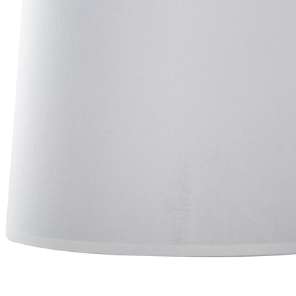 Two Light White Pendant With Chrome Interior Metal Base