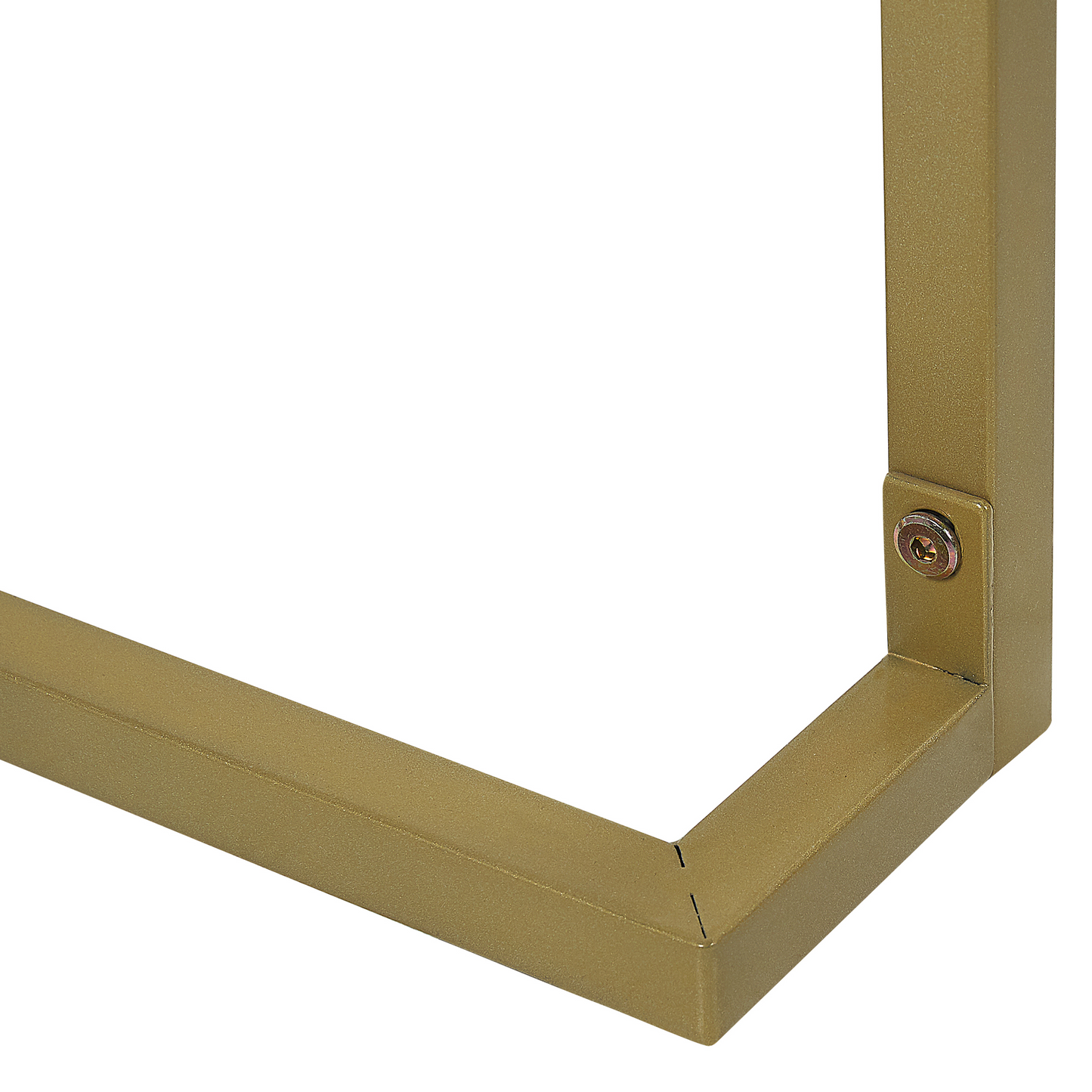 Console Table White 2 Drawers Gold Base 115 x 50cm