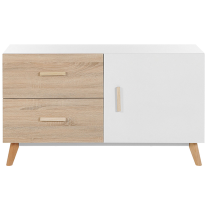 NovaCasa Sideboard White And Light Brown MDF 2 Drawers