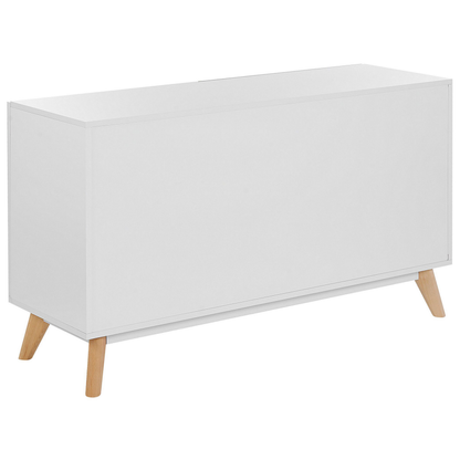 NovaCasa Sideboard White And Light Brown MDF 2 Drawers