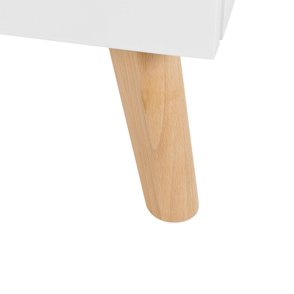 NovaCasa Sideboard White And Light Brown MDF 2 Drawers