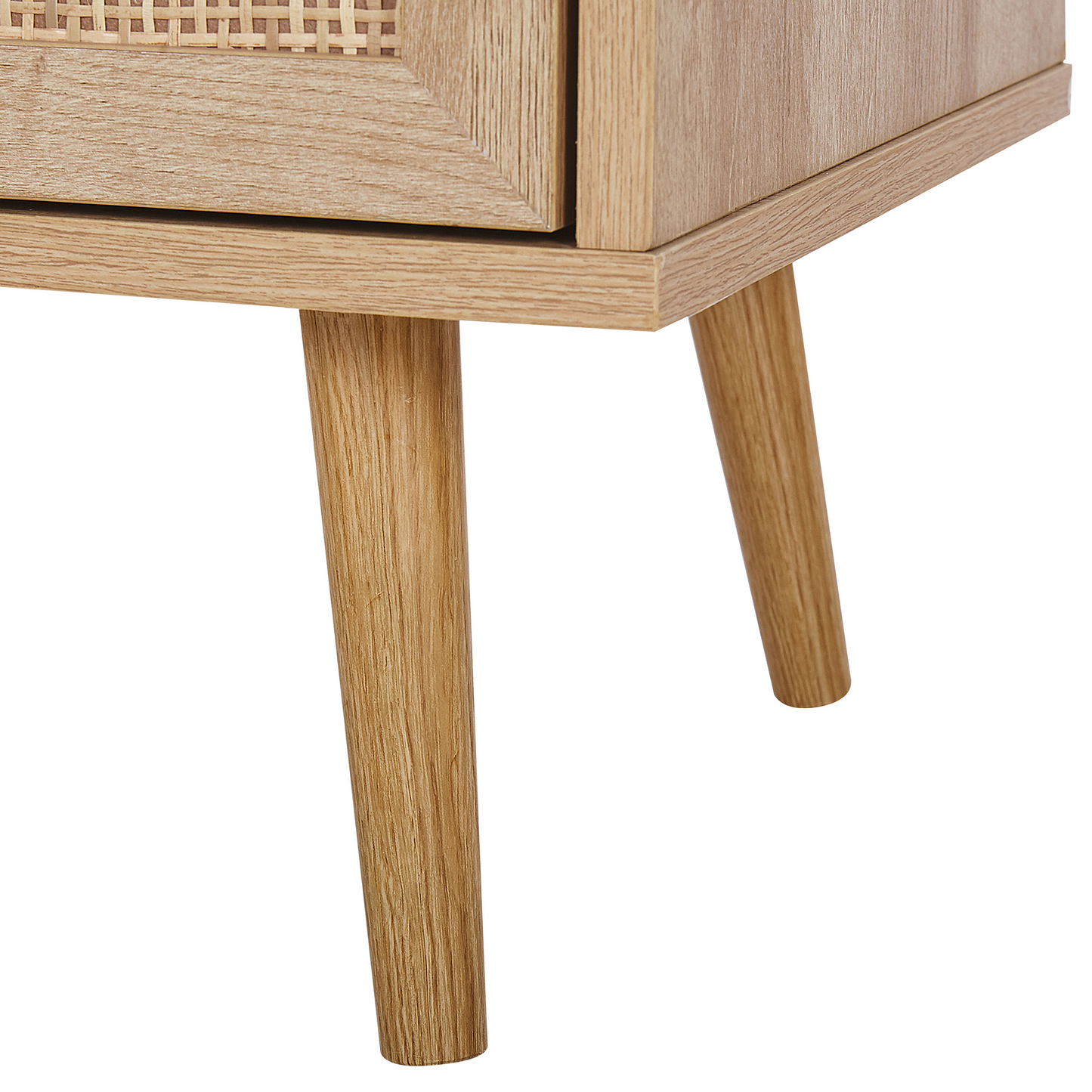 Ponca Rattan 3 Drawer Chest With Wicker Front Light Brown 90 x 79cm