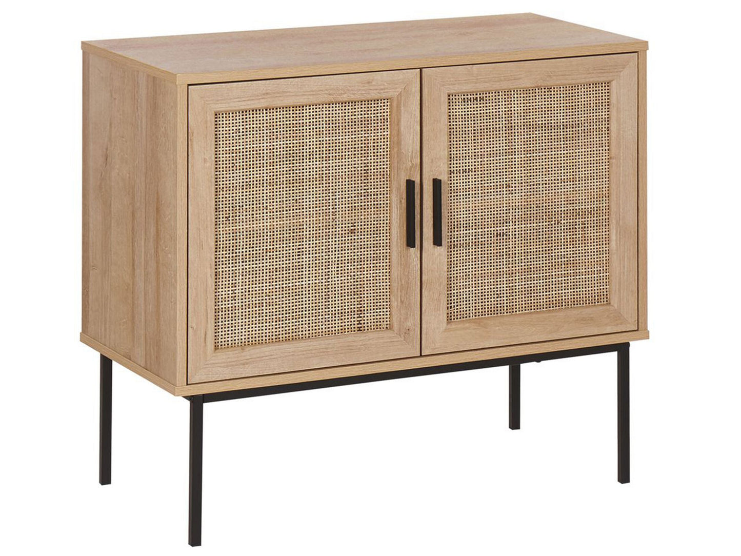 Boho 2 Door Sideboard Natural Rattan Front 72 x 80cm