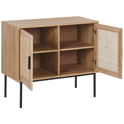 Boho 2 Door Sideboard Natural Rattan Front 72 x 80cm