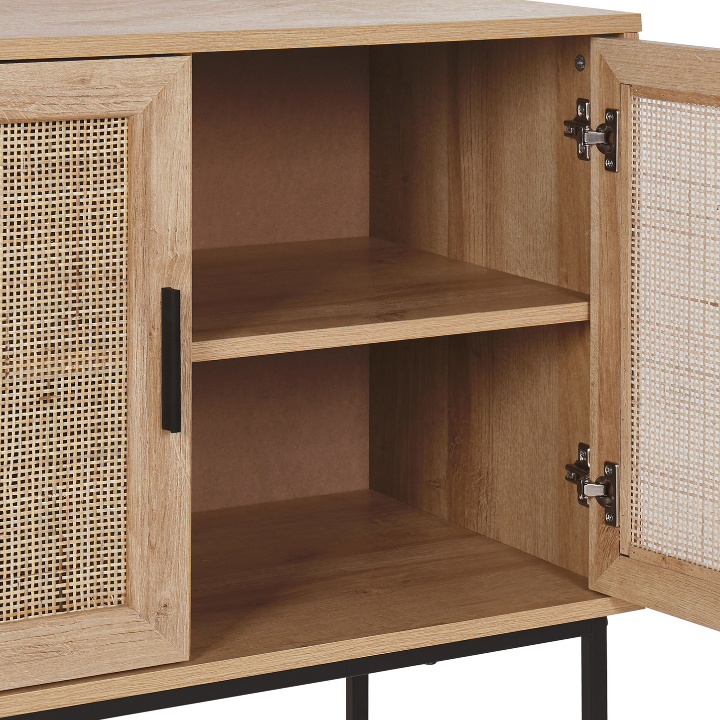 Boho 2 Door Sideboard Natural Rattan Front 72 x 80cm