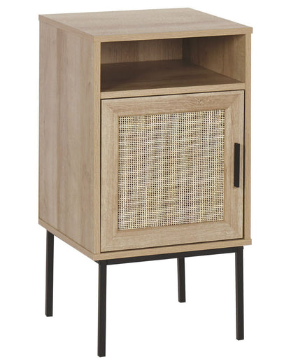 Bedside Table Rattan 40 x 40cm Boho Metal Legs