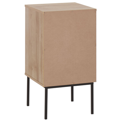 Bedside Table Rattan 40 x 40cm Boho Metal Legs