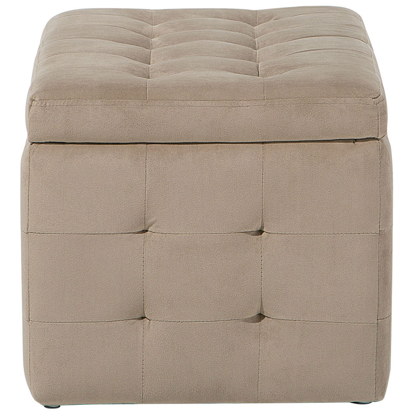 Light Brown Velvet Tufted Bedroom Storage Ottoman Bench