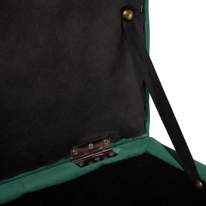 Velvetique Green Velvet Ottoman Tufted Storage Bench