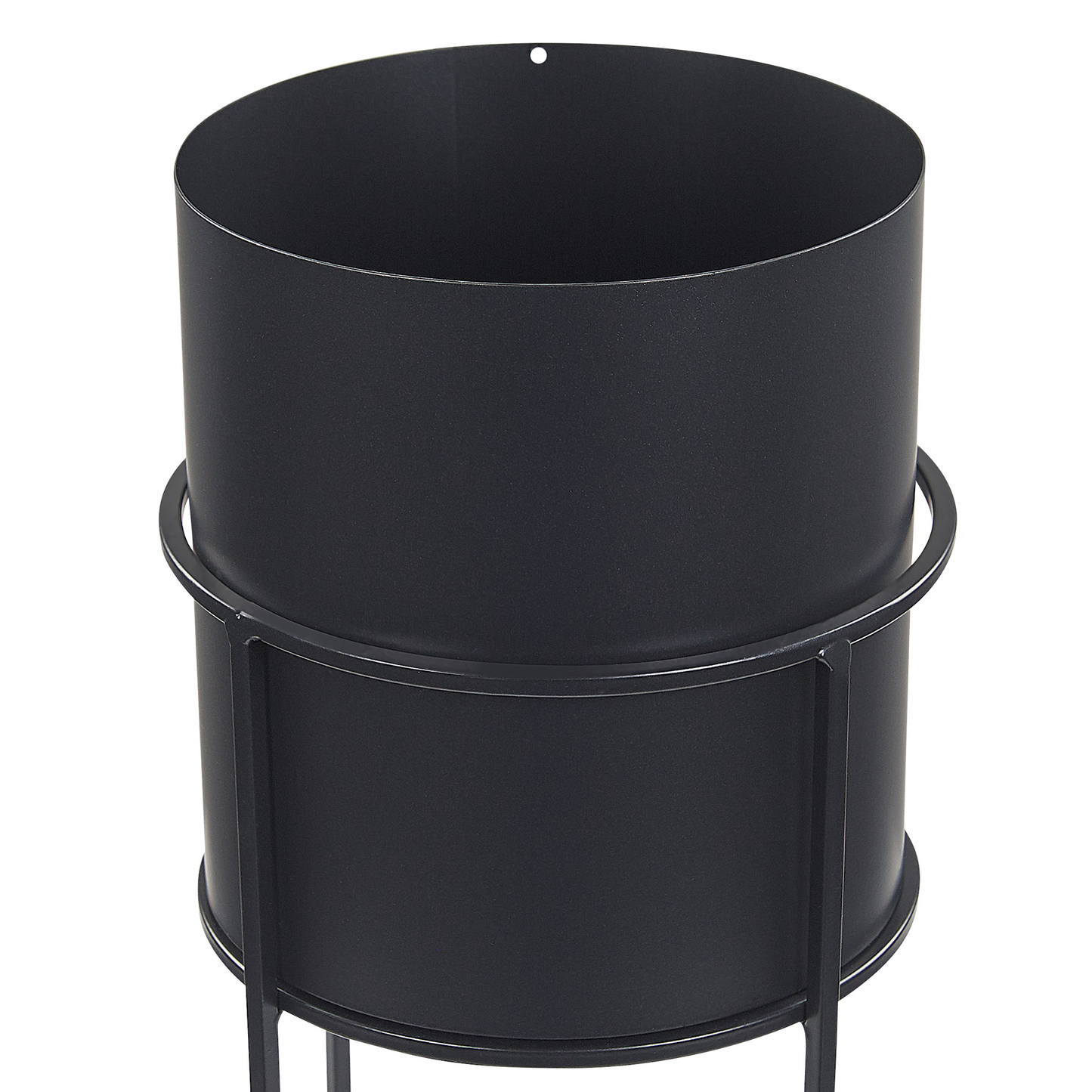Black Iron Plant Stand 16 x 16 x 28cm Indoor Outdoor UV Resistant Modern Industrial