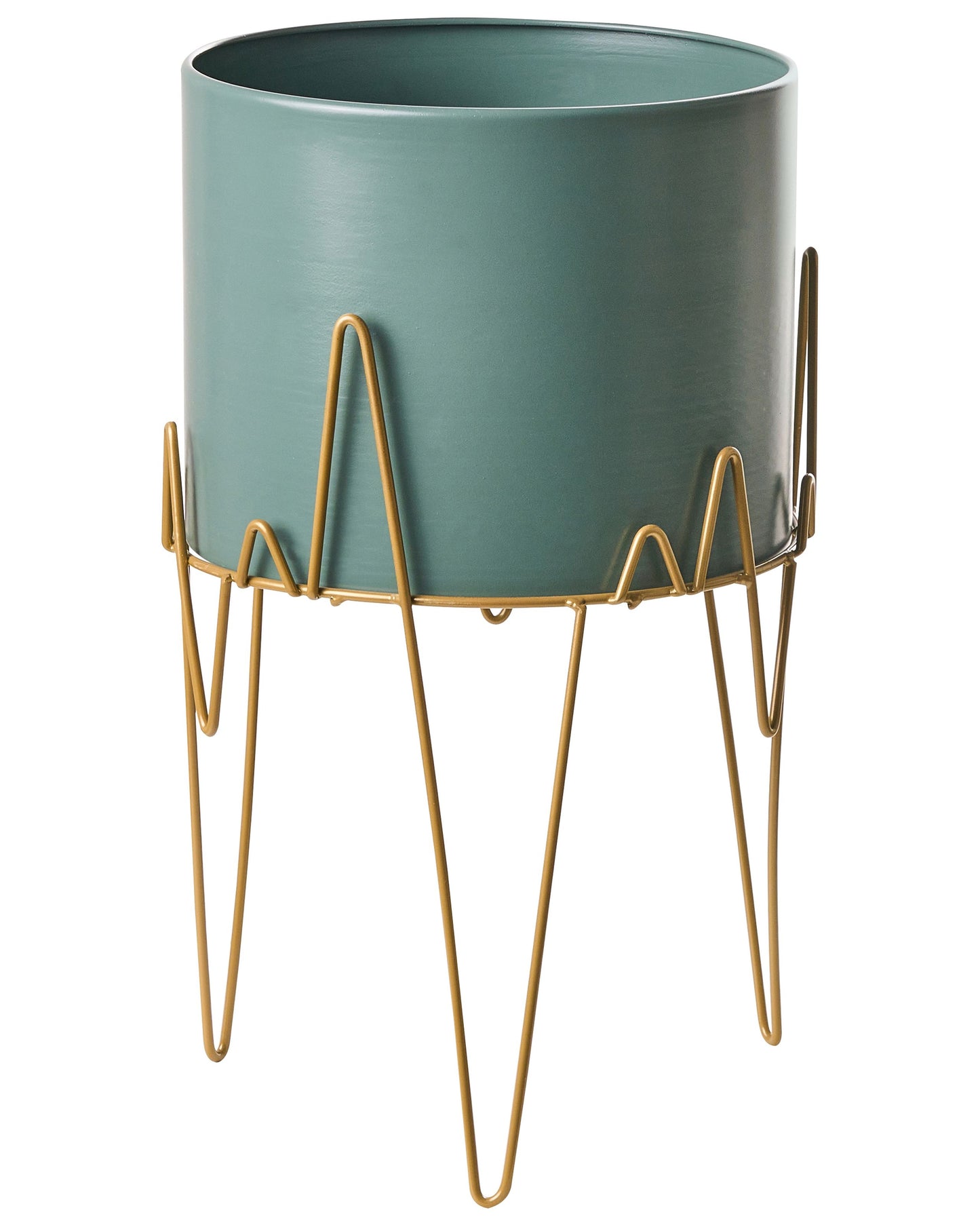 Plant Stand Green Gold Iron 28 x 28 x 50cm UV Resistant