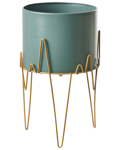 Plant Stand Green Gold Iron 28 x 28 x 50cm UV Resistant