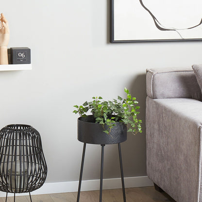 Plant Stand Black Iron Tripod 29 x 26 x 50cm Indoor Outdoor