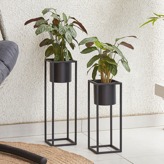 Plant Stand Black Iron 50cm Indoor Outdoor UV Resistant