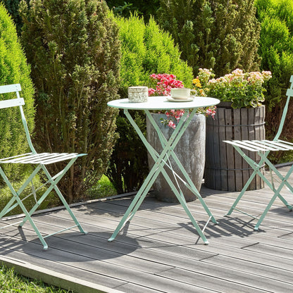 Mint Living Mint Green 3 Piece Folding Bistro Set Outdoor