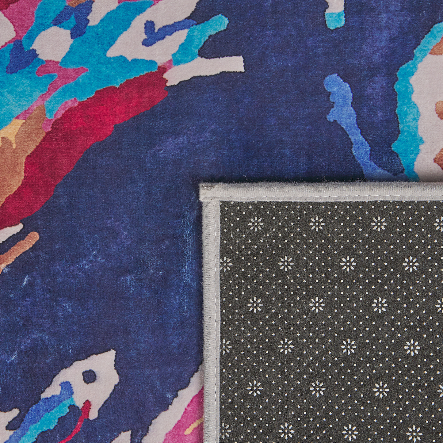 Studio Abstract Multicolour Rug 80 x 150cm Low Pile Modern Art Print Decorative