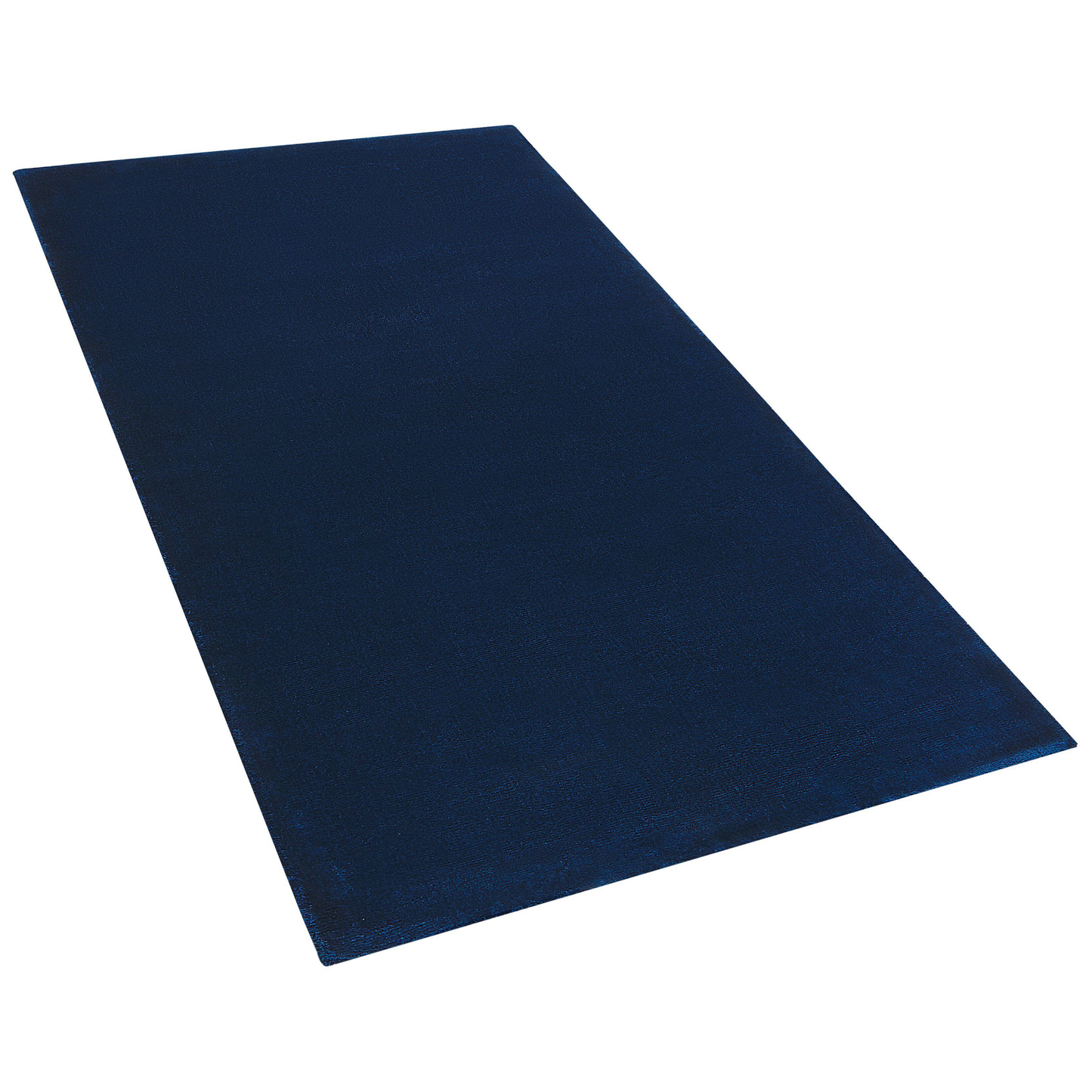 Navy Blue Viscose Rug 80 x 150 Hand Tufted Low Pile Modern