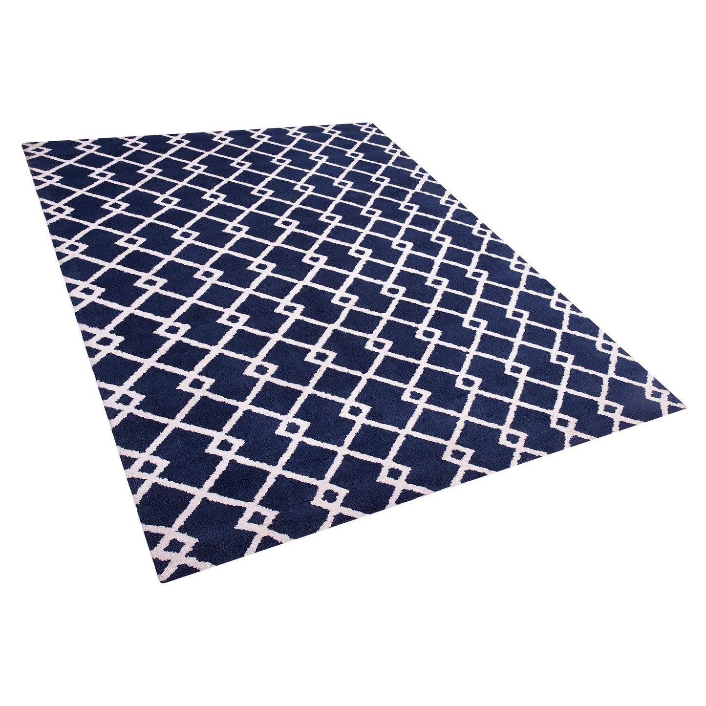 Azure Home Area Rug Blue 140 X 200cm Geometric Rectangular Modern Soft Durable Polyester