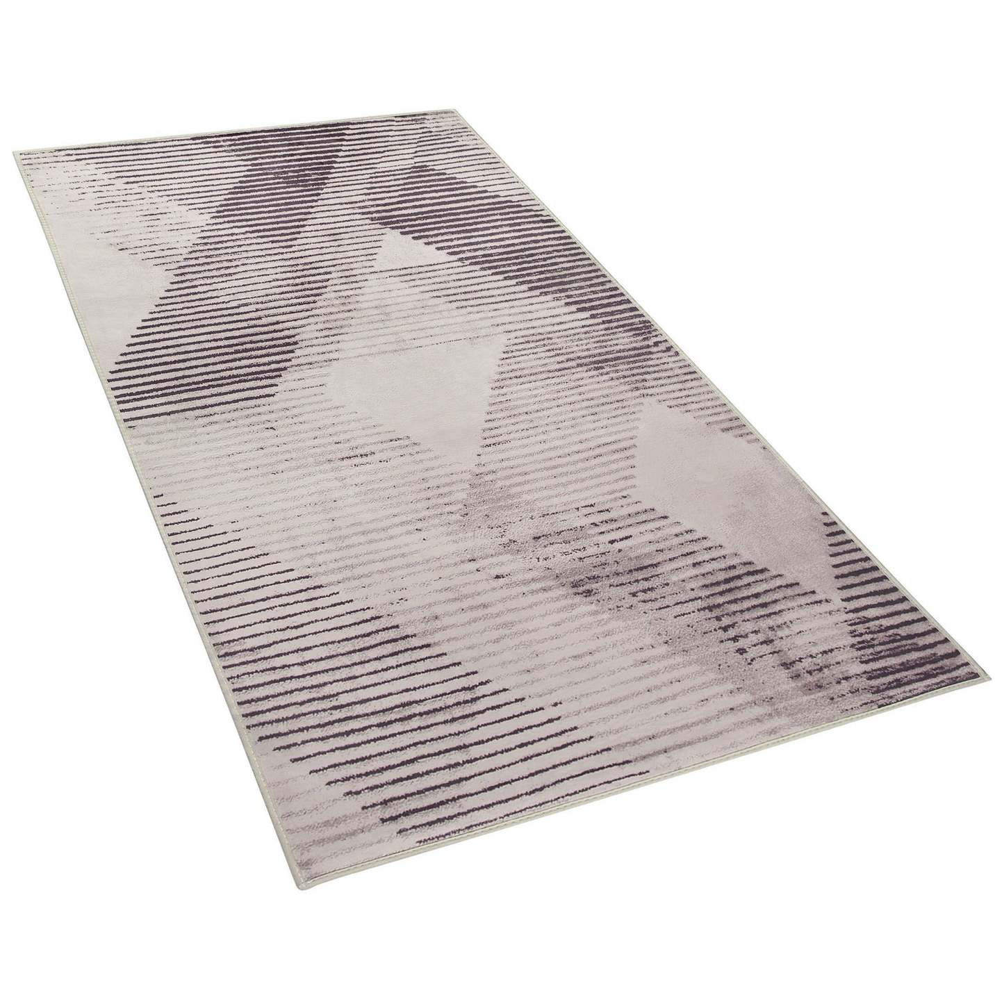 Pink Abstract Rug 80 x 150cm Low Pile Polyester