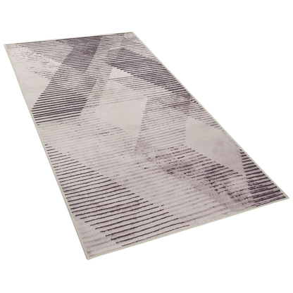 Pink Abstract Rug 80 x 150cm Low Pile Polyester