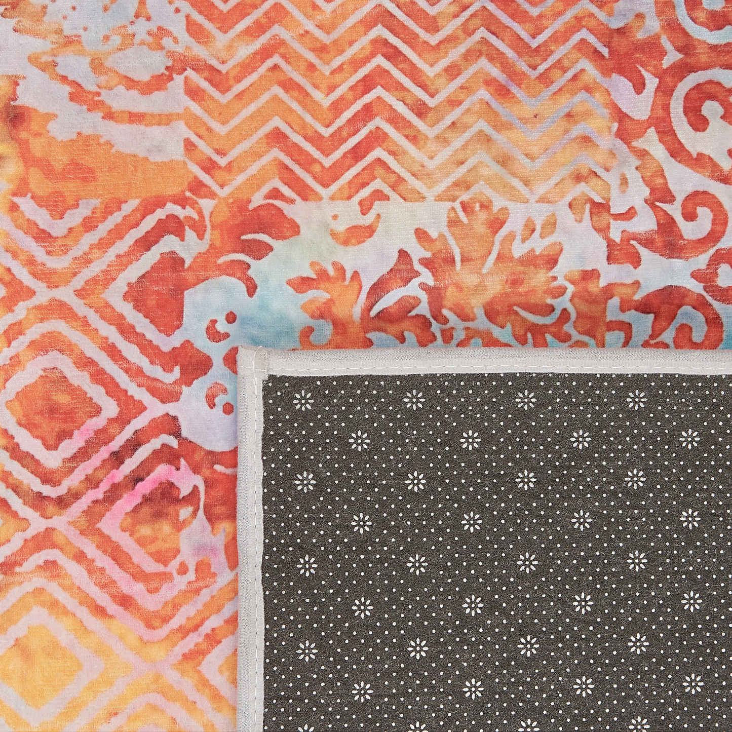 Multicolour Abstract Area Rug 140 x 200cm Polyester Backed
