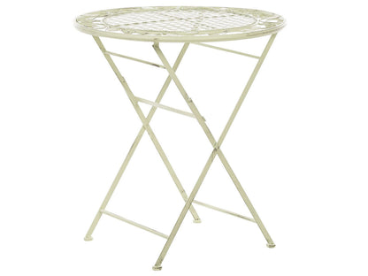 Garden Bistro Light Green Iron Foldable Round Table 70cm Outdoor